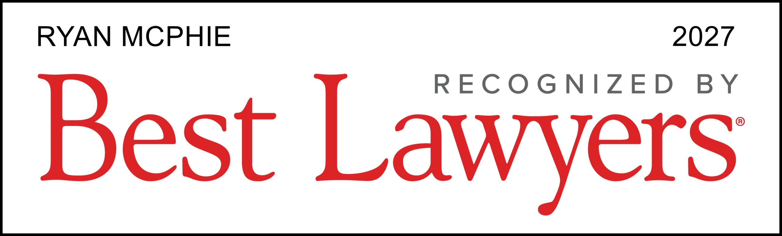 Recognized Best Lawyer Badge